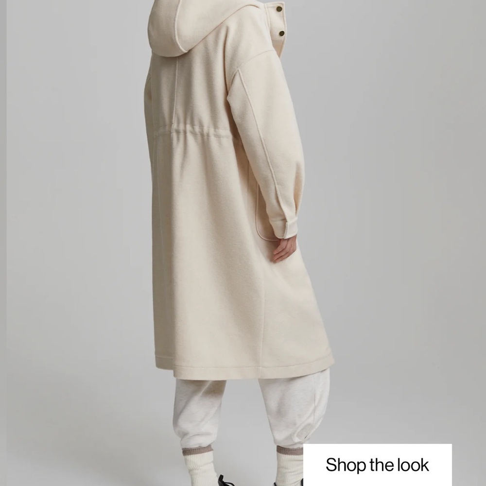 Varley Durham Long Line Cream Hooded Coat NWT - Picture 2 of 2